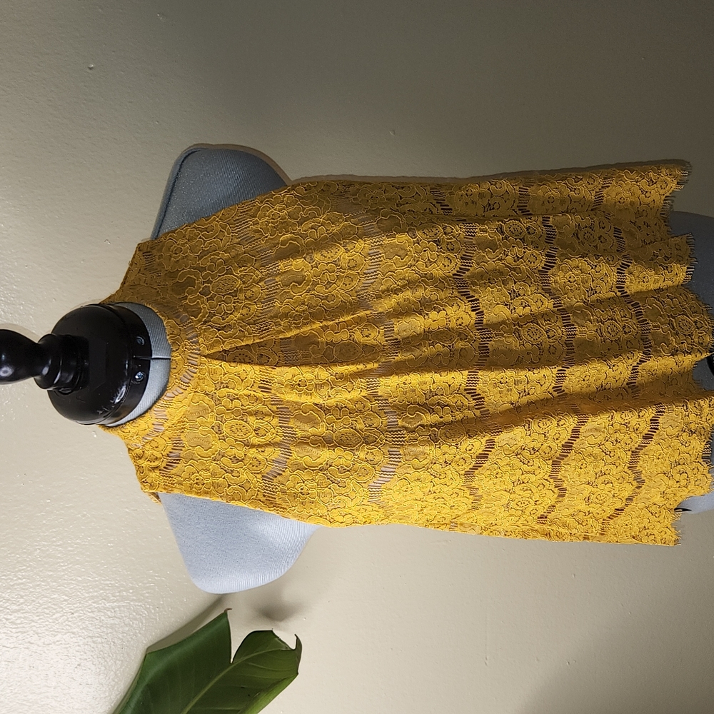 Yellow lace top